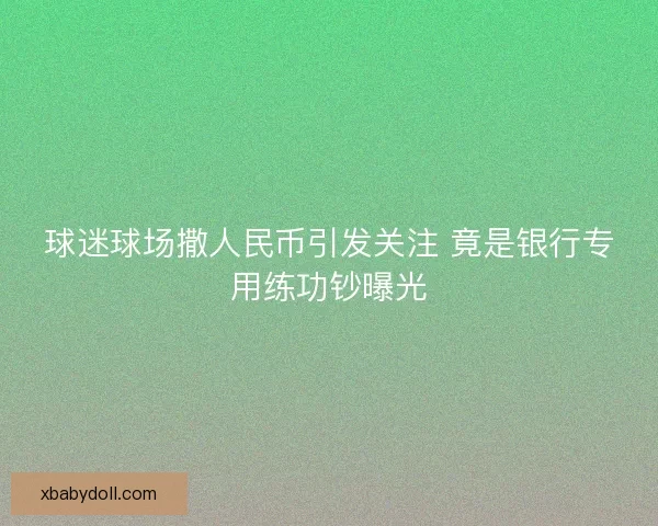 球迷球场撒人民币引发关注 竟是银行专用练功钞曝光